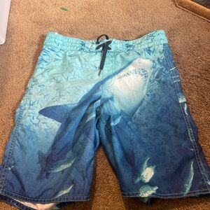Old Navy Blue Shark Pattern Swim Shorts